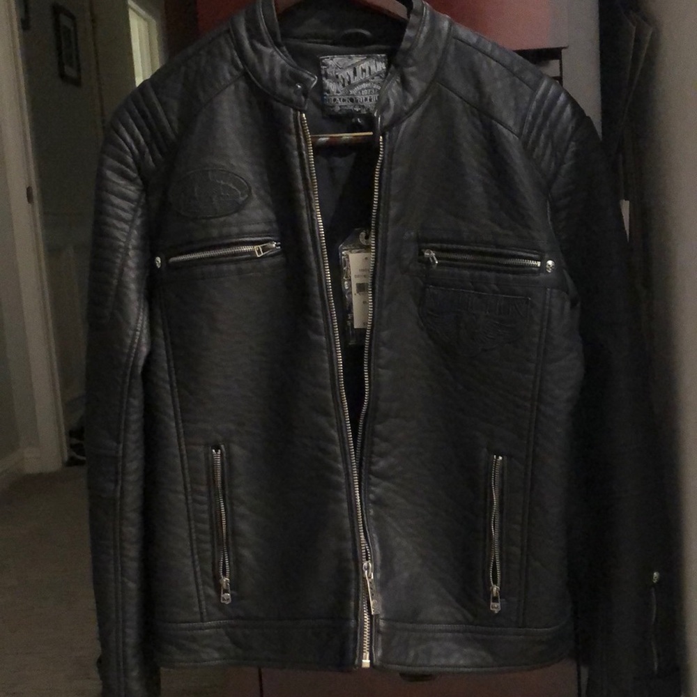 Men’s Affliction Faux leather Dusty Metal Jacket